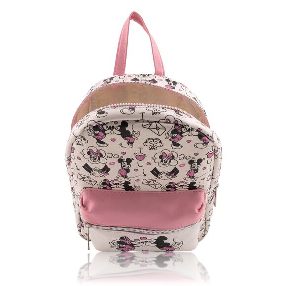 5361 Disney Minnie Mouse Backpack , , Boys, Girls, Unisex | Cute PU Leather